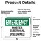 Signmission Master Electrical Disconnect Emergency Sign, Vinyl Decal, 5in W x 3.5in L, 2PK OS-2PACK-EM-D-35-L-10401 - alternate 6